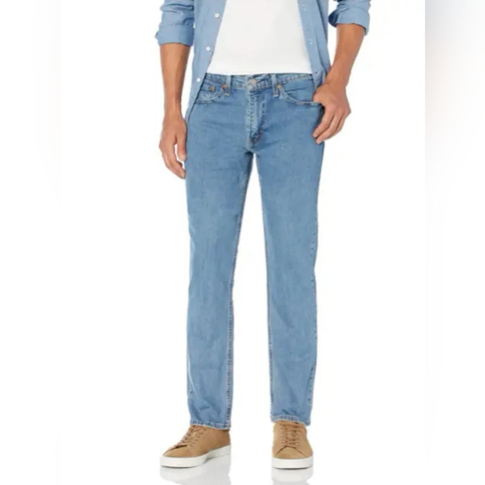 Levi's 514 men's blue slim straight jeans 36 by 34